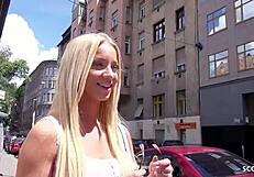 How does blonde teen Kiara Lord get lured into raw Japanese creampie?