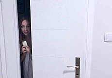Girl Next Door Drops Soap for a Shower Creampie Surprise