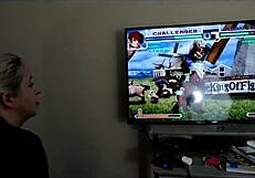 Fat latina plays video games while getting blowjob ass gaping bareback