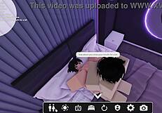 Submissive throat goat eagerly gives head to a cock in Roblox.
