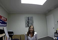 Skinny Shaved European Teen Gets POV Blowjob And Cumshot