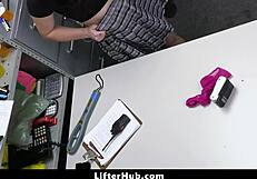 Mall Officer Checks Teen 18+ Vaginal Cavity With Powerful Tool, Caught In Garage Blowjob Doggystyle