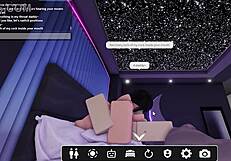 Submissive throat goat eagerly gives head to a cock in Roblox.