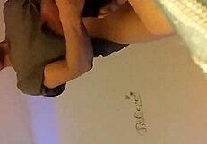 blindfolded old man receives sloppy blowjob from eager amateur