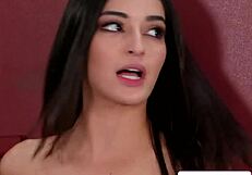 Teen stole lingerie, got caught, and fucked by lesbian milf in hot scene.