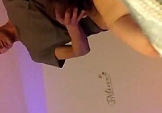 blindfolded old man receives sloppy blowjob from eager amateur