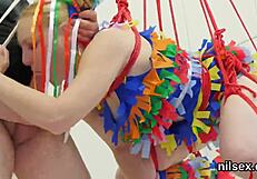 Foxy kitten endures deepthroat anal and ass to mouth bdsm treatment.