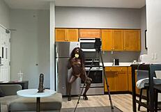 Lola Black sexy live licking lollipop backstage