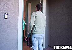 Handyman Cums On Danae Mari's Big Tits