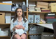 Guard ass fucks perky teen thief 😈