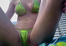 Italian Milf Arremisia Love Flashes Wet Pussy At Florida Beach