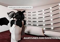 Liz gets filled with creampie by her follower at home, riding his cock.