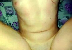 Young European redhead stepsister sneaks in to ride stepbrother's cock at night.