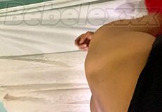 Big boobs slut plays with sucker toy in wet shaved pussy and tight anal