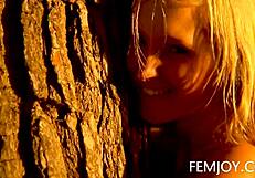 german busty blonde teen 18+ corinna at sunset