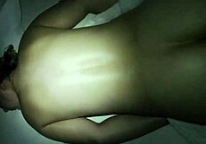 In this POV, he massages her curvy body and cums on her hairy pussy