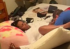 Ebony Coworker Bends Over For Doggy In Bedroom