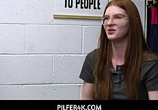 pilfer4k - redhead shoplifter jane rogers fucks loss prevention officer jovan jordan again