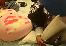 Ebony Coworker Bends Over For Doggy In Bedroom