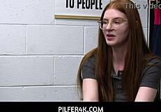 pilfer4k - redhead shoplifter jane rogers fucks loss prevention officer jovan jordan again