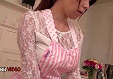 Hey! Mature Japanese lady sucks and gets hard creampie!