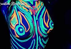 Wild Slim Girl Fucked Under UV Light With Monster Cock