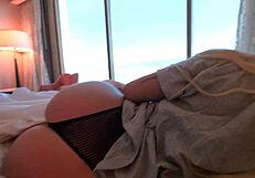 Big Step Sis SHARES Bed on Vacation, Gets Wet Blowjob from Jaz