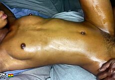 Sweet Slim Teen 18+ Girl with Luscious Lips Gets Fucked Hard. Cum Covers Her Ebony Body!