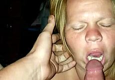 Milf Delivers Quickie Blowjob and Shows Ass!