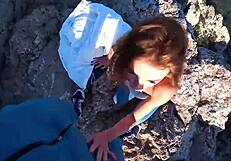 risky public fuck on cliff with mia bandini