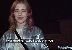 Public Agent Ginger Babe Squirts On Cock