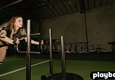 Amazing Workout With Big Ass Babes And Blonde Coach Sarati?