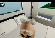 Fodendo uma foda no Brookhaven até gozar no Roblox?