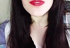 Backstage Of A Hot Brunette With Girlfriend And Tongue.