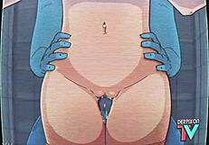 Cartoon figure learns new skills in training