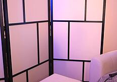 sexy blonde pleasures her wet pussy with vibrator while everyone watches