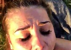 Perfect Blowjob With Deepthroat Fucking Cum Handjob Outdoor Submissive