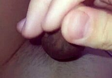 Solo Guy Shows Off His Big Cock Piercings