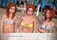 i saw the beautiful petite redhead topless playing beach ball and fell in love