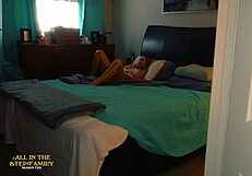 Stepson catches stepmom Kymber Leigh deepthroating big cock POV!