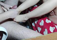 Wow! Fucking and Cumming on a Korean Woman's Feet!