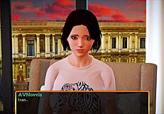 my new family episode features a redhead teen in a game scenario.