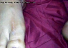 ebony feet tease with footjob cumshot
