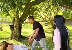 He discovers my boyfriends infidelity with my best friend but i decide to forgive them and we have a delicious threesome