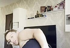 busty blonde sexy big natural tits and ass tattoo