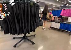 Big tits Chinese girl gets wet and risky in cinema sex