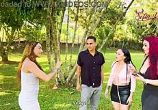 He discovers my boyfriends infidelity with my best friend but i decide to forgive them and we have a delicious threesome