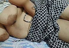 desi housewife enjoys intimate moments