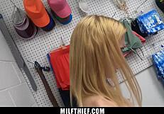 stepmother and stepdaughter deal with mall officer at work