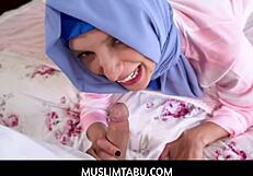 Muslim virgin teen gets introduced to pussy fucking